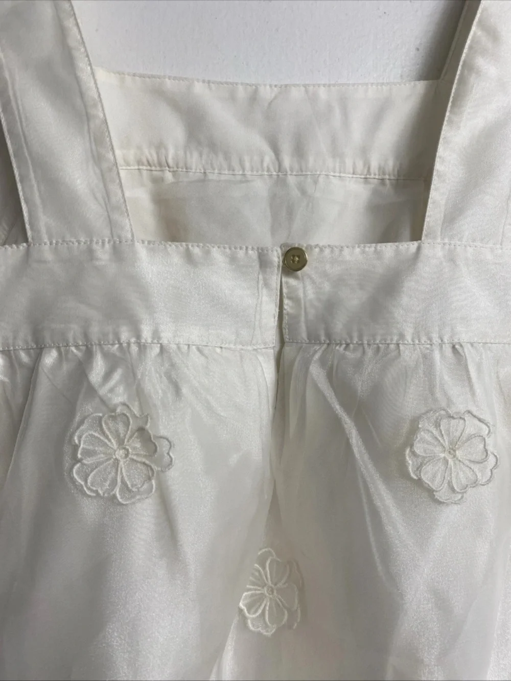 J.Crew Crewcuts Floral Applique Organza Dress Ivory Girls Size 14 NWT Flower